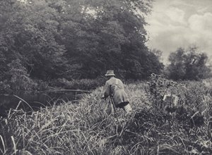 ラムズベリー・ウォーターの下端（モノクロ写真） 作： Edward Alfred Barton
