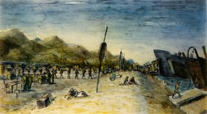 「イタリア侵攻」、1944 年。 作： Edward Ardizzone