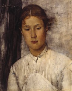 ゲーム・キーパーの娘（水彩・紙） 作： Edward Arthur Walton