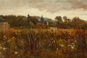 カークーブライトを垣間見る（キャンバスに油彩） 作： Edward Atkinson Hornel