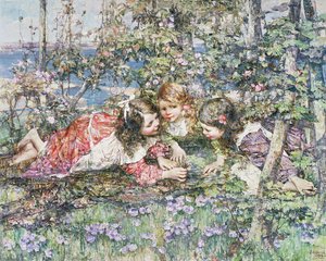 夏のイディール 作： Edward Atkinson Hornel