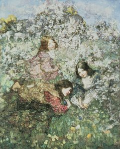 イースターエッグ（油彩・キャンバス 作： Edward Atkinson Hornel