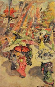 東京の街並み 作： Edward Atkinson Hornel