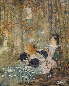 春の訪れ 作： Edward Atkinson Hornel