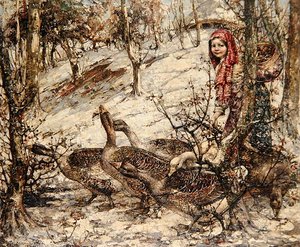 The Goose Girl 作： Edward Atkinson Hornel