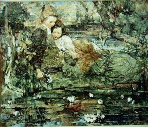 百合の池 作： Edward Atkinson Hornel