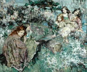 The See-Saw 作： Edward Atkinson Hornel