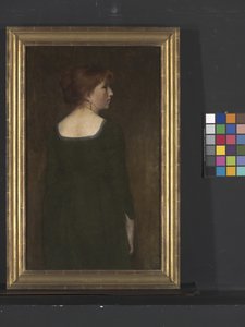 若い女性の肖像 1887年頃 油彩・キャンバス 作： Edward August Bell