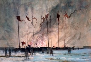 リントットによるロシア革命の犠牲者の埋葬 作： Edward Barnard Lintott