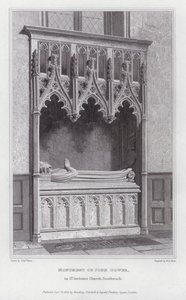 サザークのSt Saviours ChurchにあるJohn Gowerの記念碑（彫刻 作： Edward Blore