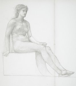 女性のヌードの脚 作： Edward Burne-Jones