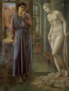 ピグマリオンとイメージ-手は控える 作： Edward Burne Jones