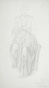 座る女性 作： Edward Burne-Jones