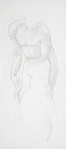 2体の男性の裸像 作： Edward Burne-Jones
