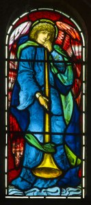 Hoarwithy、St Catherine、Morris＆Co.、Edward Burne-Jones、Trumpeting Angel、1879 作： Edward Burne Jones