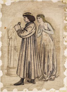 ルネ王のハネムーン-彫刻 作： Edward Burne Jones
