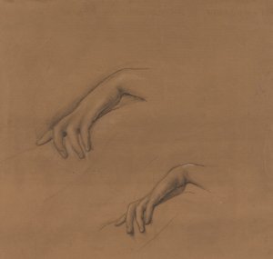 Estudos para uma Mão nos Fogos da Divindade 作： Edward Burne Jones