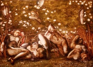 「眠れる騎士」のための研究 作： Edward Burne Jones