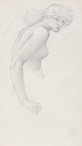 女性像の研究、1885年。 作： Edward Burne Jones
