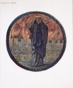 フラワーブック：XXV。ヘレンの涙、1905年（紙にガッシュを付けたコロタイプ） 作： Edward Burne Jones
