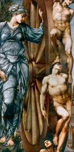 ホイールオブフォーチュン、1875-1883 作： Edward Burne Jones