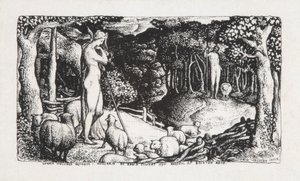 理想的な牧歌的な生活、1829 作： Edward Calvert