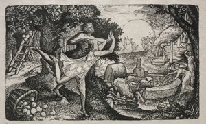 Cyder Feast: 喜びと感謝祭のビジョン 作： Edward Calvert