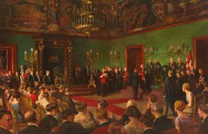 巡礼、1926 年 3 月 26 日、マルタの王立ビクトリア朝聖ヨハネ叙勲章のメンバー 作： Edward Caruana Dingli