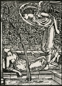 キューピッドがプシュケを一目見て 作： Edward Coley (after) Burne Jones