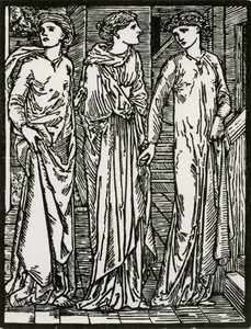 姉妹の最初の訪問 作： Edward Coley (after) Burne Jones