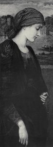 Flamma Vestalis, c.1887 (vellumに印刷された銅版画) 作： Edward Coley (after) Burne Jones