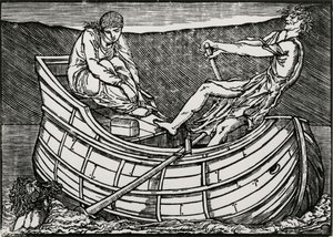 立ち上がる頭 作： Edward Coley (after) Burne Jones