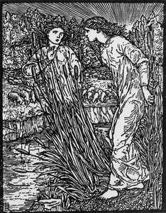 金の毛を持つ羊の仕事 作： Edward Coley (after) Burne Jones