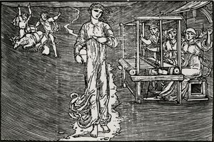 ウィービング・ウィメン 作： Edward Coley (after) Burne Jones