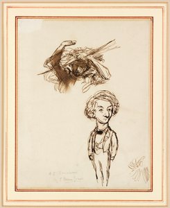 アルジャーノン・チャールズ・スウィンバーンの風刺画 作： Edward Coley Burne Jones