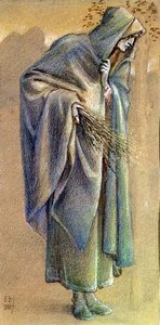 マントをまとった人物 作： Edward Coley Burne Jones
