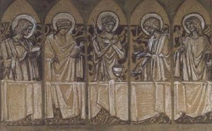 クリスティーナ・ロセッティのための記念品のデザイン（チョーク・紙 作： Edward Coley Burne Jones