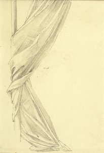 カーテンの研究 作： Edward Burne Jones