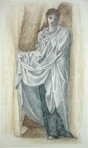Figure Study (パステル・紙) 作： Edward Coley Burne Jones