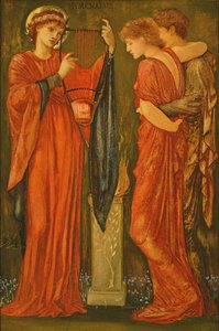 Hymenaeus (パネルに油彩と金箔) 作： Edward Coley Burne Jones