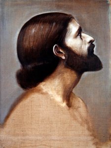 コフェトゥア王の肖像頭部、1883-84年頃（油彩、アンプリムドキャンバス） 作： Edward Coley Burne Jones