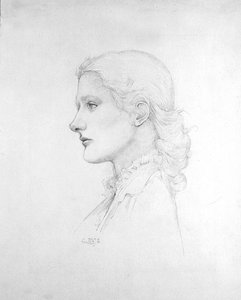 ルーシー・メリルの肖像 作： Edward Coley Burne Jones