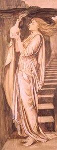 プシュケ（水彩画） 作： Edward Coley Burne Jones