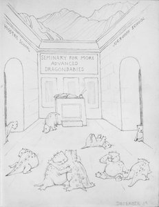 セミナリー・フォー・ドラゴンズ（鉛筆・紙） 作： Edward Coley Burne Jones