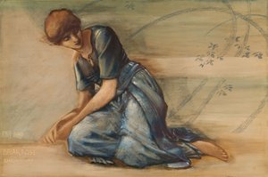 ブライヤーローズシリーズ『ガーデンコート』のための習作 作： Edward Coley Burne Jones