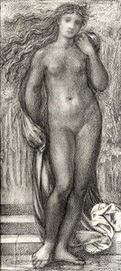 夏（鉛筆＆赤チョーク）（モノクロ写真） 作： Edward Coley Burne Jones
