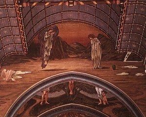 受胎告知と寓意的な磔刑の一部 作： Edward Coley Burne Jones