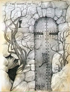 地獄の扉」（鉛筆・紙