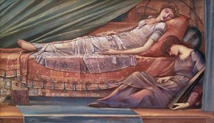 眠り姫（キャンバスに油彩） 作： Edward Coley Burne Jones