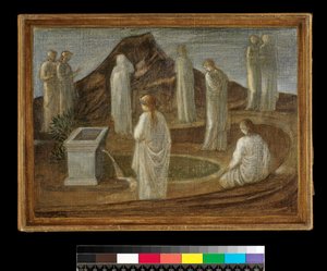 9人のミューズの夢 作： Edward Burne Jones